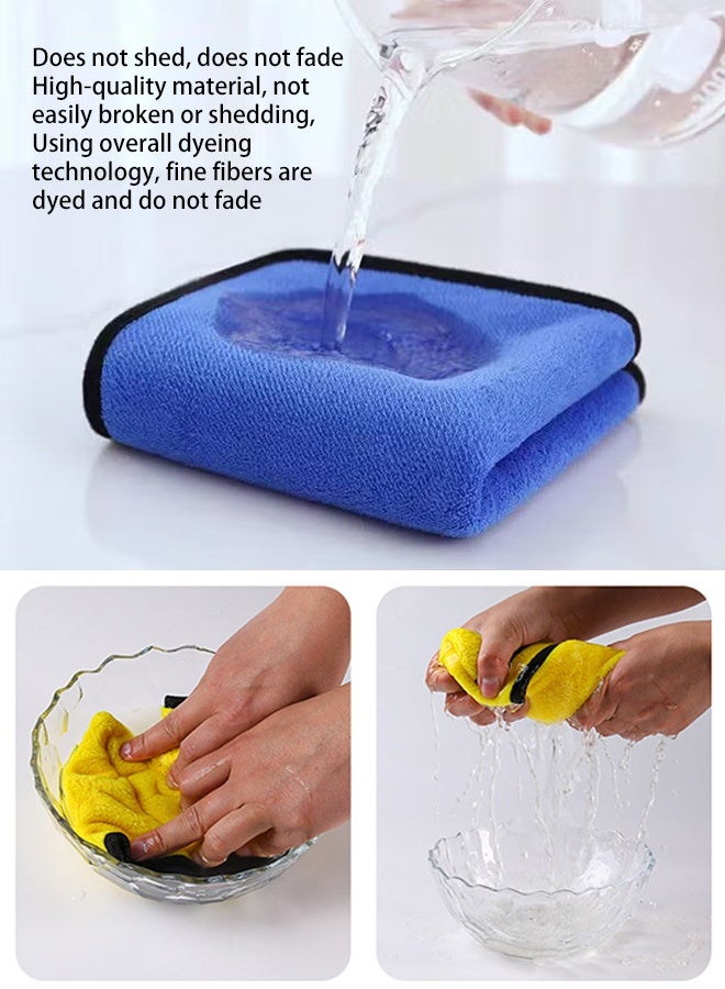 KANGLI 4 Pcs Microfiber Cleaning Cloth Car Drying Microfiber Towel,Two-color Car Wash Towel, Multi-functional Car Wiping Cloth, Thickened Water-absorbent Double-sided Cleaning Rag - Image 4