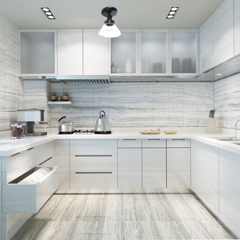 🏠 ضوء سقف داخلي على الطراز الأمريكي من الحديد الأسود والزجاج - Image 5