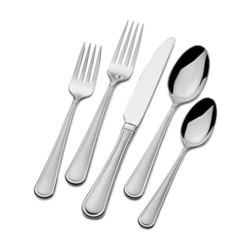 Mikasa Virtuoso Frost Flatware Service for 12 65 Piece Set 1810 Stainless Steel Silverware Set with Serving Utensils - Image 2