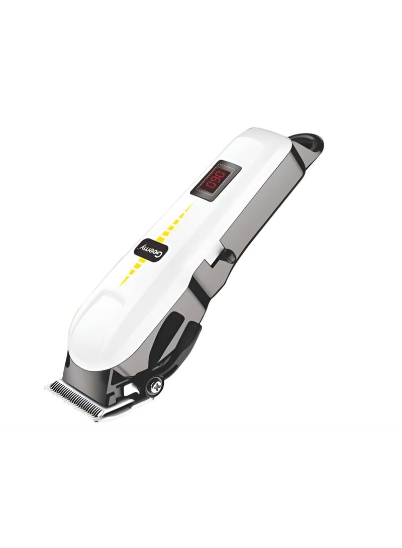 Gemmy Geemy Professional Hair Clipper,Stainless Steel, Ultimate Motor Power, Taper Level Multi Cut Clipper Only, Specail Safety Power Supply Cord. - Image 1