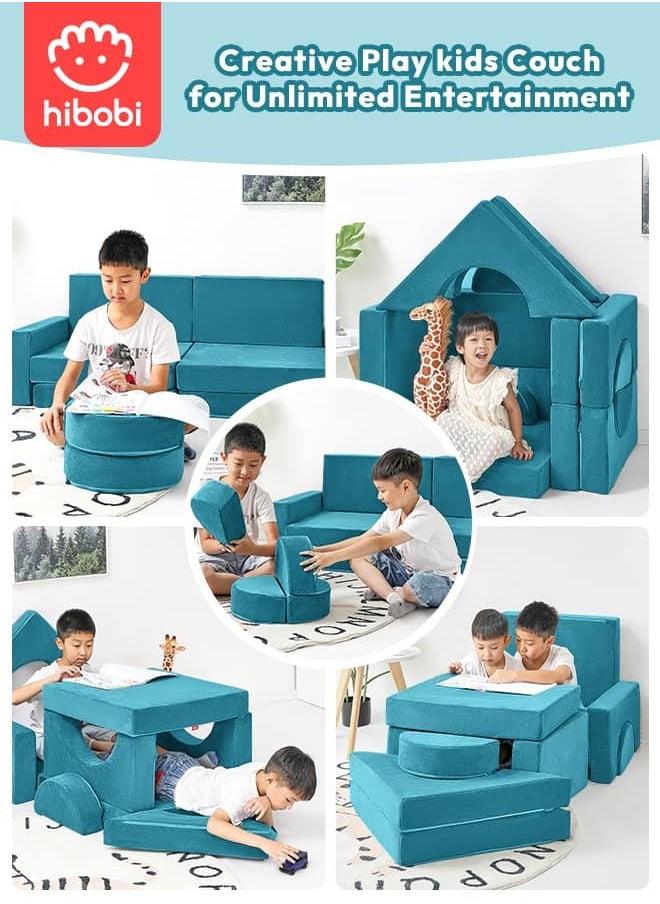Kids' Modular Building Block Set - 14-Piece Creative Foam Play Couch for Fun & Learning