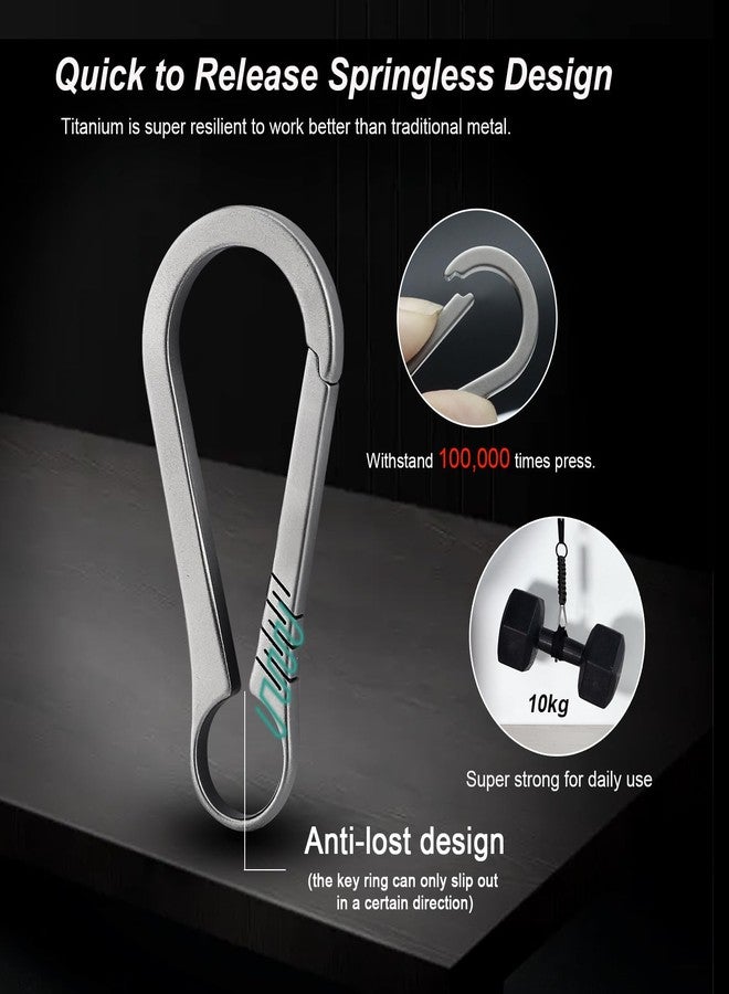 PJYTAC Key Clip Small Carabiner Keychain Heavy Duty Key Holder 2 Inch Secure Key Chain Clips Gifts for Men and Women - Image 3