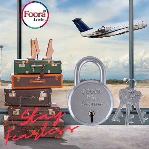 Foora Luggage Lock with 3 Keys - Small Travel Lock for Bags, Boxes, Money Bank - Secure Lock and Key for Trolley Bags, Suitcases Pack of 2 - Image 2
