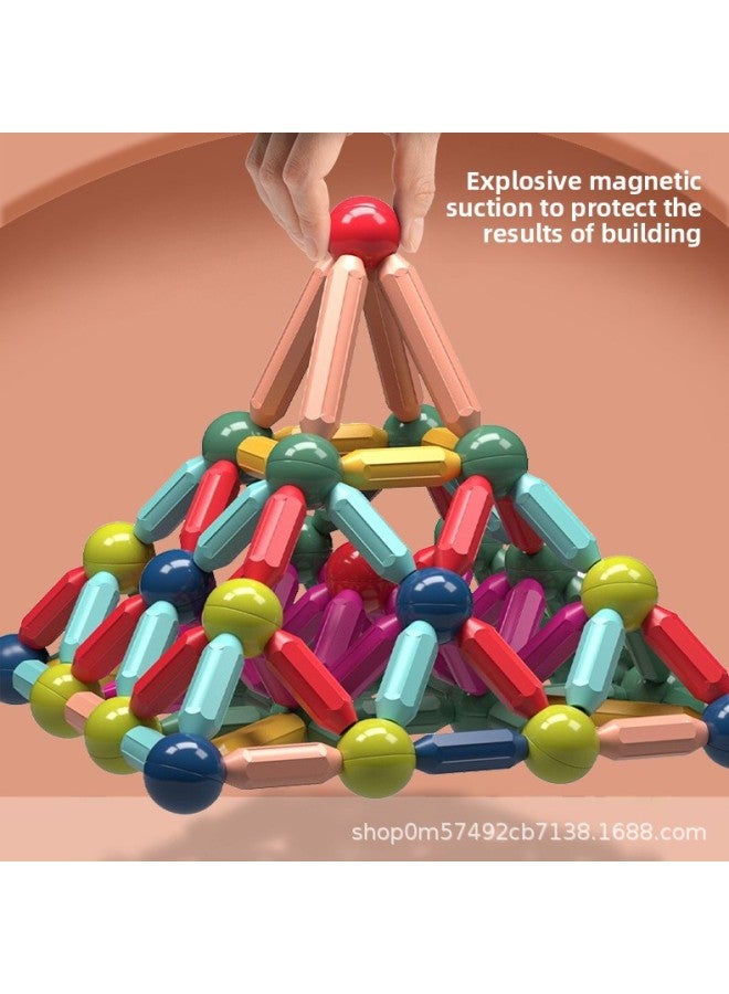 Magnetic Rod Strong Magnetic Suction The Most Powerful Brain Puzzle Assembled Building Blocks Kidsren Early Education Toys Q-Color:137 Configuration  - Image 3