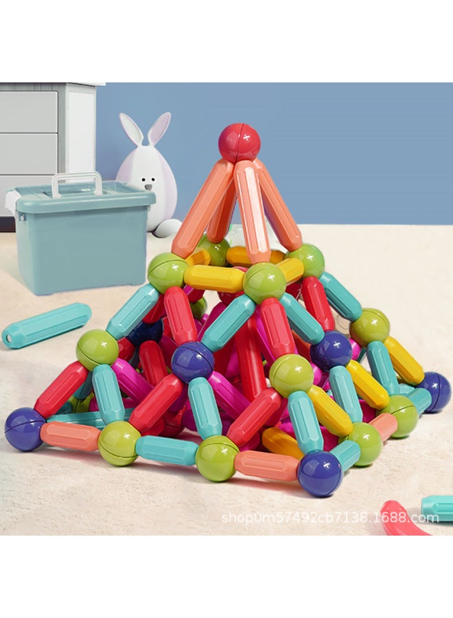 Magnetic Rod Strong Magnetic Suction The Most Powerful Brain Puzzle Assembled Building Blocks Kidsren Early Education Toys Q-Color:137 Configuration  - Image 2