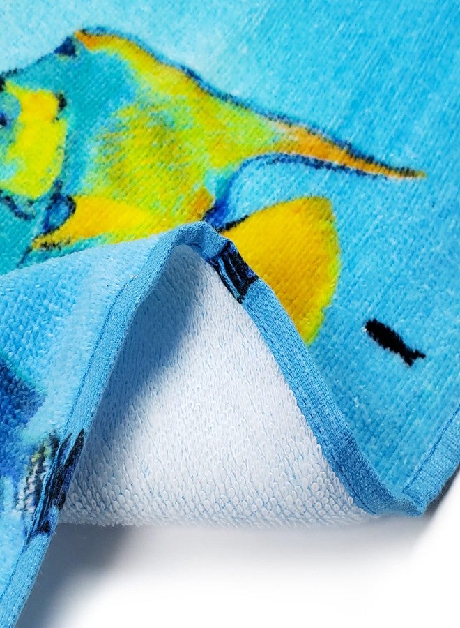 Beachland Manatee Beach Towel 30 x 60 inch Fishes Underwater Tropical Florida Everglades 100% Cotton (Manatees, 1 Towel 30" x 60") - Image 3