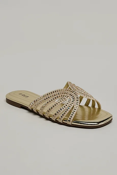 أر أند بي Embellished Flat Sandals
