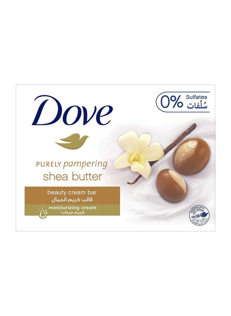Dove Pampering Beauty Cream Soap Bar, for all skin types, Shea Butter & Vanilla with ¼ moisturizing cream, 160g