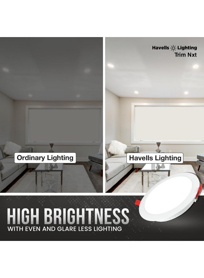 Havells Trim NXT 10W LED Round Downlighter|Neutral White|Energy Efficient|Ultra Bright Light|Suited for Low Ceiling | Premium and Compact Design |Upto 3KV Surge Protection|Anti Glare|Pack of 8 - Image 3