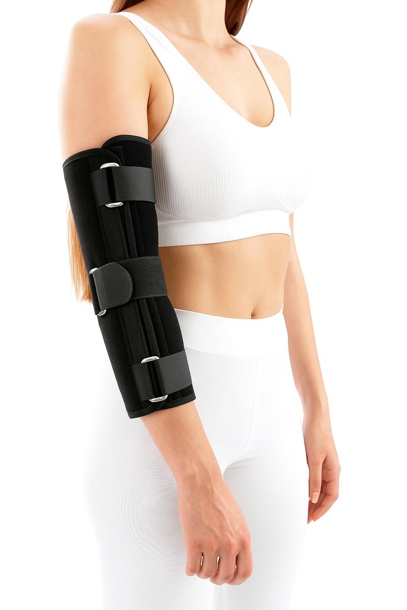 DipNish Arm Immobilizer aluminium & neoprene Brace Elbow Splint Support Stabilizer For Elbow Fracture Wrist Elbow Support For Dislocation, Sprains & Broken Arm(universal size) - Image 1