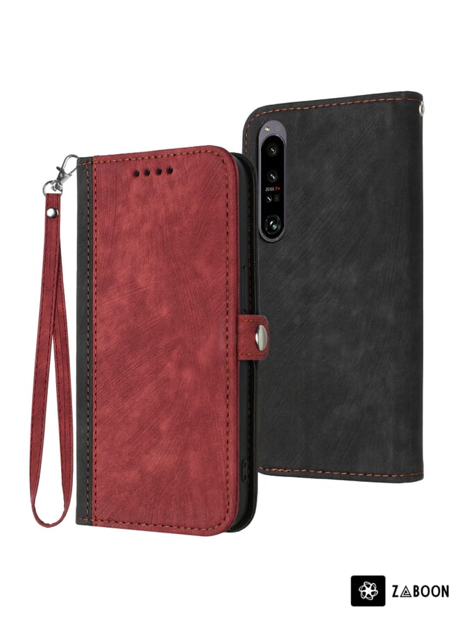 Zaboon حافظة واقية لسوني إكسبيريا 1 IV مع مشبك جانبي وحزام يد مزدوج من الجلد - Image 1