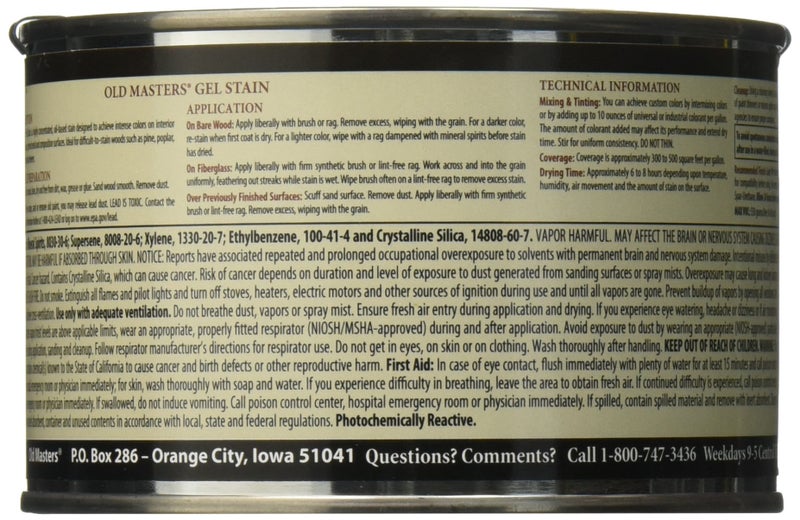 Old Masters 80608 Gel Stain Pint  Early American - Image 2