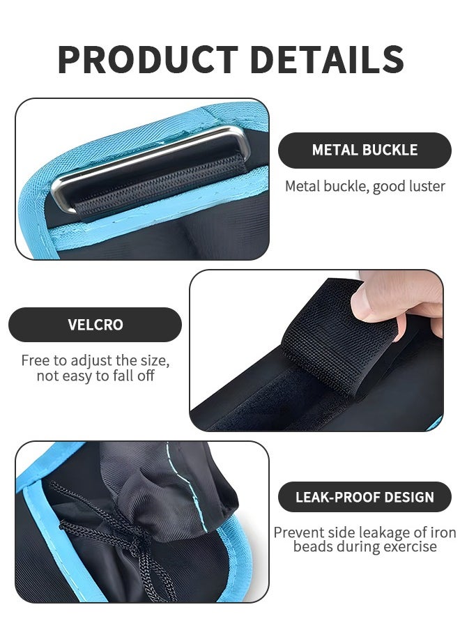 GROIC - 1 Pair Ankle Weights Sets 3 KG Ankle and Wrist Weights for Women and Men, Velcro Straps Weight-Bearing Exercise Leg Arm Wrist Strap or Foot Exercise Training Workout Walking Jogging Yoga - Image 1