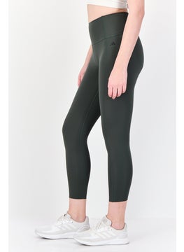 Adidas Women Tight Fit Training Optime Power 7/8 Leggings, Dark Olive  - Image 2