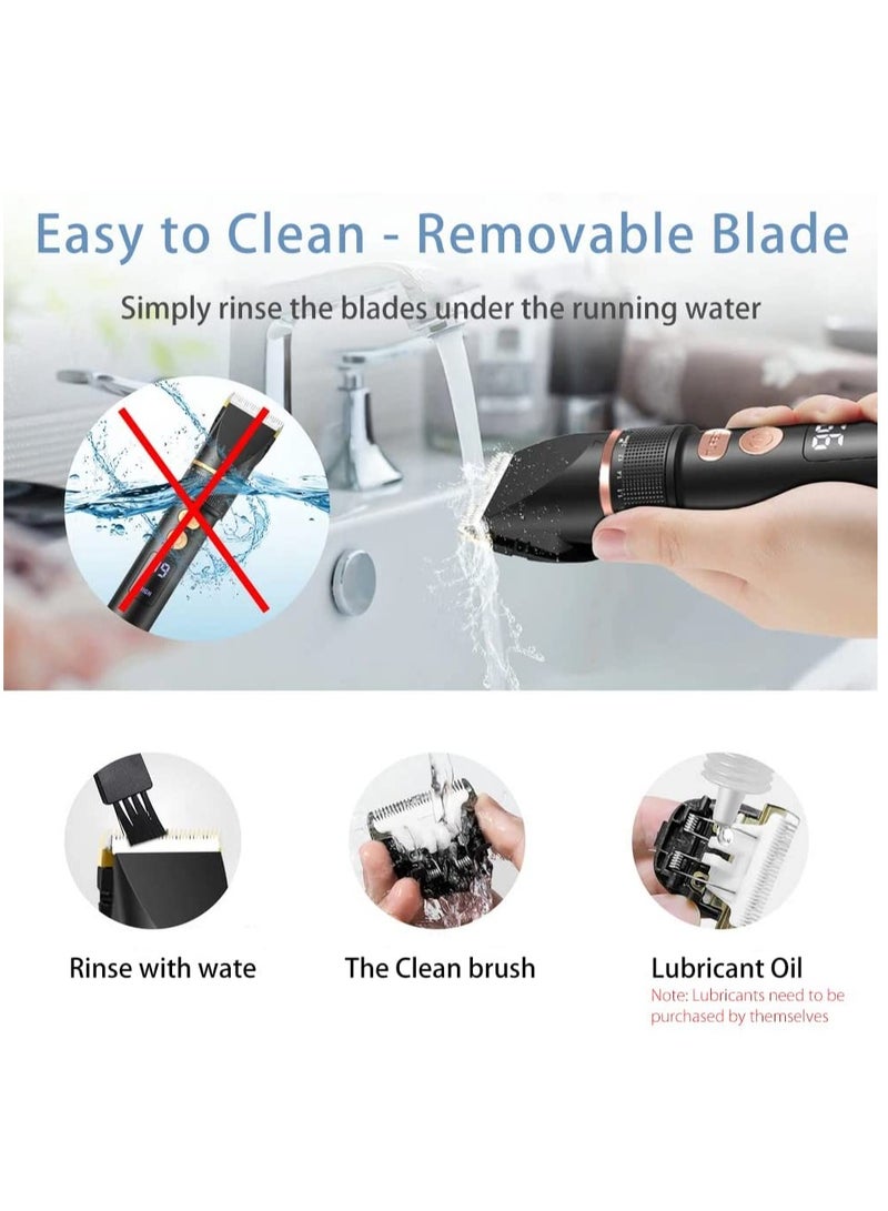 Cordless Hair Clippers and LCD Trimmer Kit for Men Home Grooming Set Hair Cutting Kit and Barber Supplies - Image 1