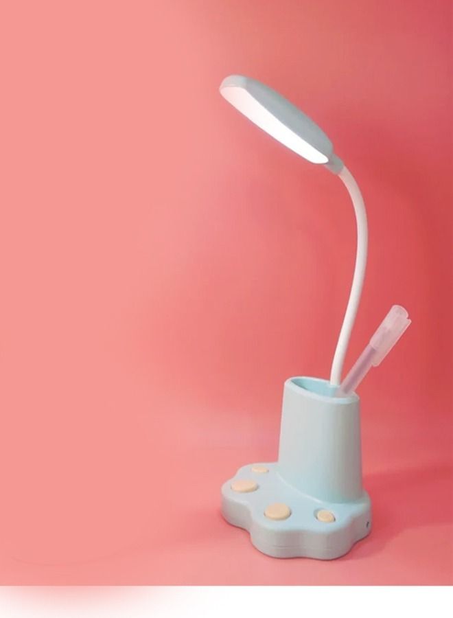 fashionhome 1-Piece Multifunction USB Rechargeable LED Table Lamp Eye Protection Bedside Reading Lamp with Pen Holder for Gifts Daily Use  - Image 2