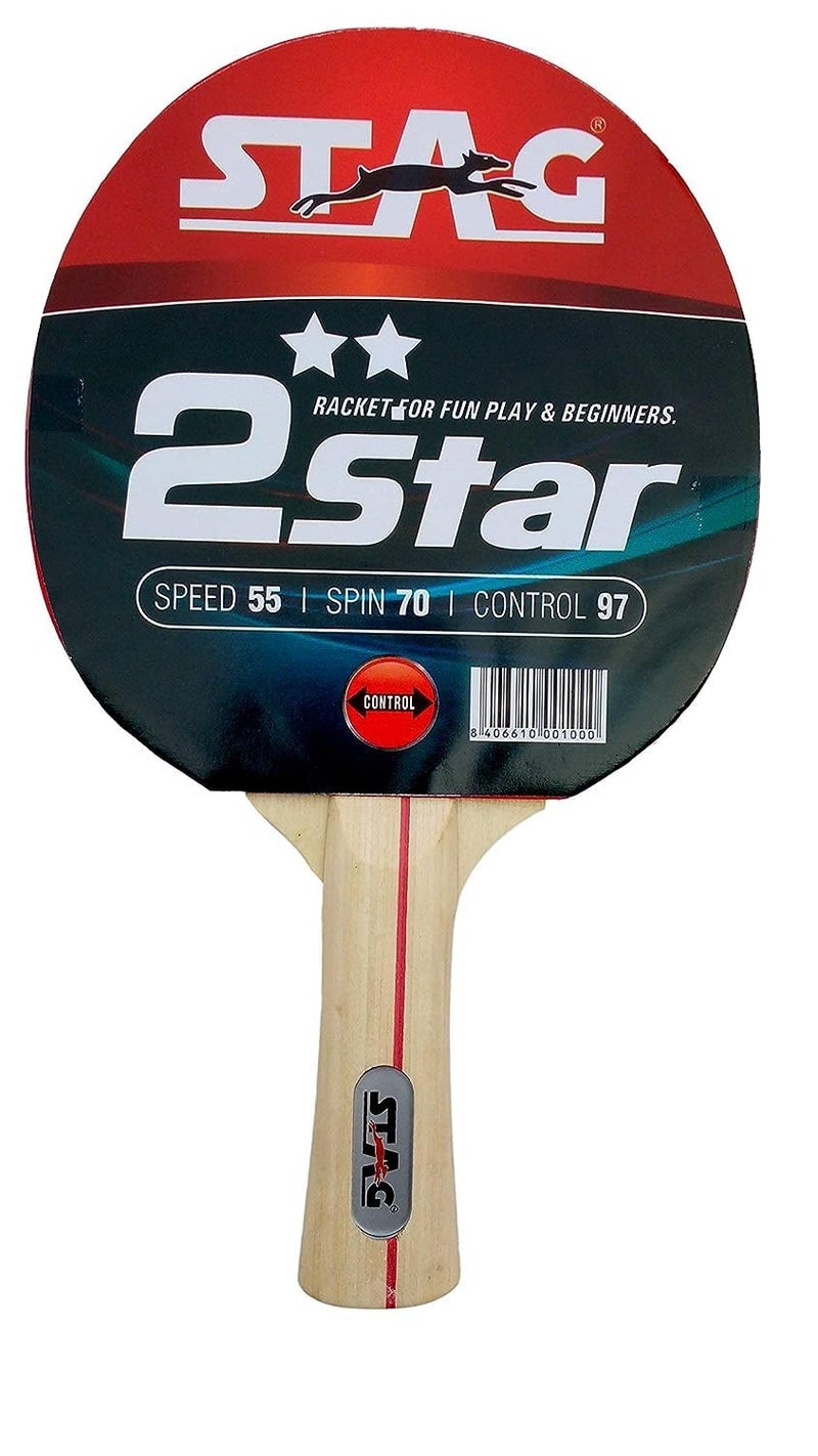 STAG مجموعة اللعب العالمية 2 نجوم | مجموعة تنس الطاولة | مطاط معتمد من ITTF - مضارب تنس الطاولة وكريات T.T مشمولة - Image 3