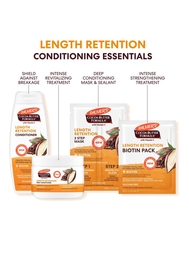 PALMER'S Palmer's Cocoa Butter & Biotin Conditioner for Length Retention, Strengthening& Enhanced Shine - 400ml  - Image 3