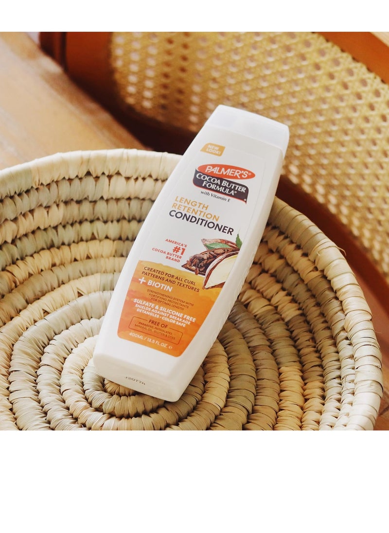 PALMER'S Palmer's Cocoa Butter & Biotin Conditioner for Length Retention, Strengthening& Enhanced Shine - 400ml  - Image 4