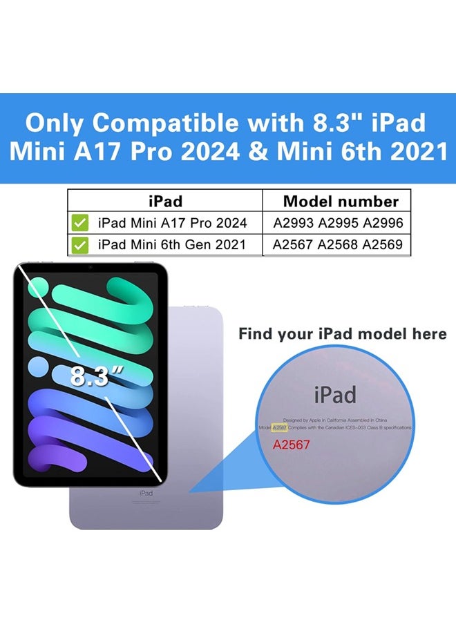 SJet - Screen Protector for 8.3" iPad Mini 7th (A17 Pro) 2024 & Mini 6th 2021, Tempered Glass Film Guard for iPad Mini 7 6 A2567 A2568 A2569 A2993 A2995 A2996 - Image 1