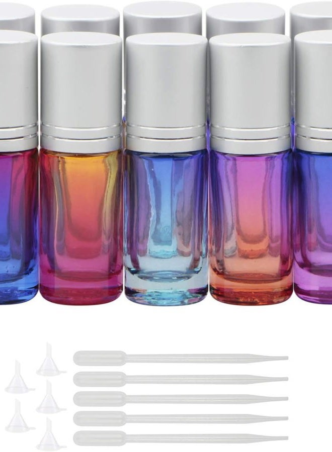 NewZoll 26Pcs Essential Oil Roller Bottles Set, 5ml Roller Bottles with 5ml Droppers, Funnels & Opener, Glass Roll-on Bottles for Perfumes Aromatherapy Oils Liquid - Image 1