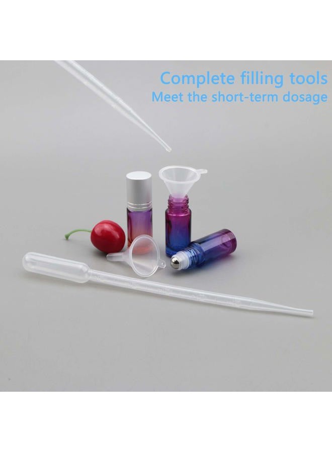 NewZoll 26Pcs Essential Oil Roller Bottles Set, 5ml Roller Bottles with 5ml Droppers, Funnels & Opener, Glass Roll-on Bottles for Perfumes Aromatherapy Oils Liquid - Image 5