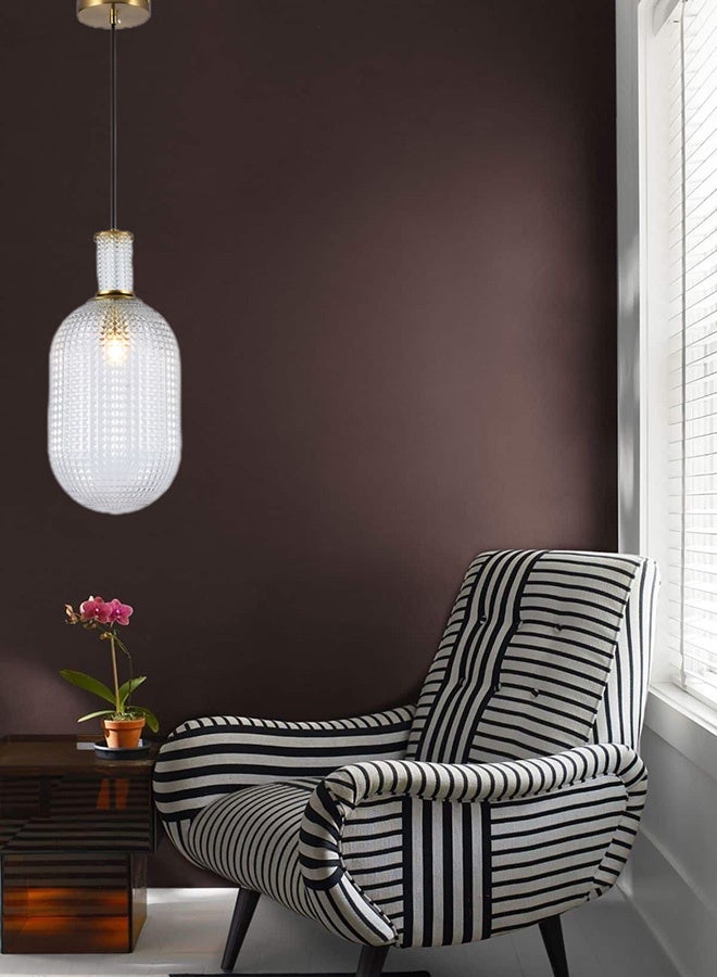  سبولكس سبولوكس للإضاءة العصرية، معلق مفرد، إضاءة، معلق زجاج أبيض عتيق، مناسب لغرفة النوم وغرفة المعيشة والمطبخ والمقهى، بارتفاع قابل للتعديل، أبيض، ١٨×٤٤×١٥٠ - Image 2