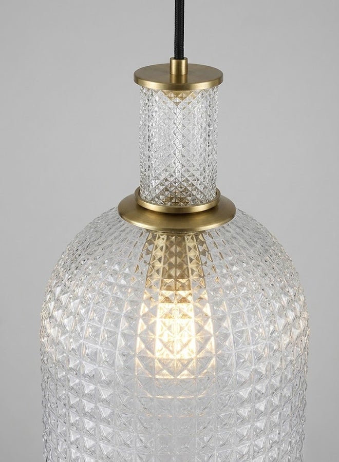  سبولكس سبولوكس للإضاءة العصرية، معلق مفرد، إضاءة، معلق زجاج أبيض عتيق، مناسب لغرفة النوم وغرفة المعيشة والمطبخ والمقهى، بارتفاع قابل للتعديل، أبيض، ١٨×٤٤×١٥٠ - Image 3