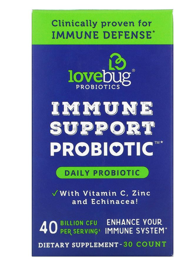 LoveBug Probiotics Immune Support Probiotic Daily Probiotic 40 Billion CFU 30 Count