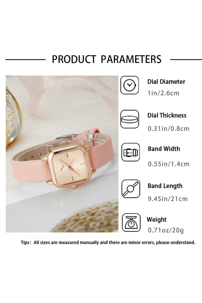 نعم سيدي. طقم مجوهرات ساعة نسائية مكون من 4 قطع، ساعة، قلادة، أقراط، خاتم، هدية نسائية - Image 4