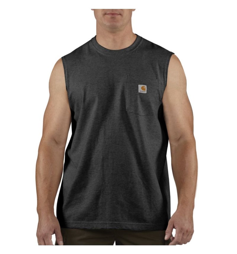 Carhartt Mens Dearborn Relaxed Sleeveless TShirt Black 3XLarge - Image 2