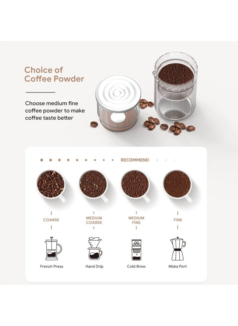 LIXES "2-in-1 Cold Brew Dripper & Glass Maker - 300ml Detachable Coffee Brewer with Stainless Steel Filter for Home & Office"  - Image 3