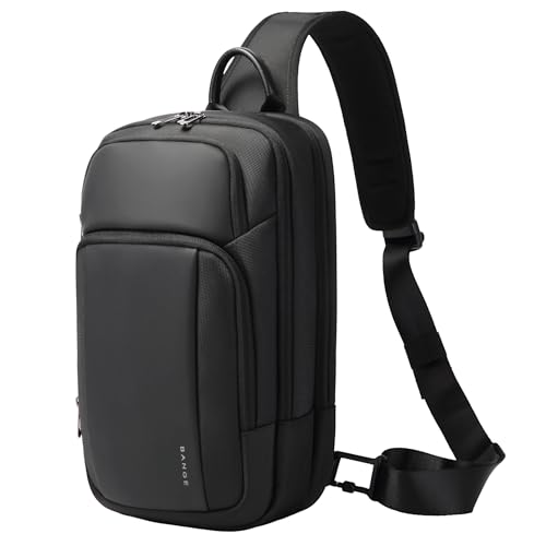 BANGE Sling Bag, Waterproof Shoulder bags with Pad Compartment, Crossbody Backpack for Men - Image 1