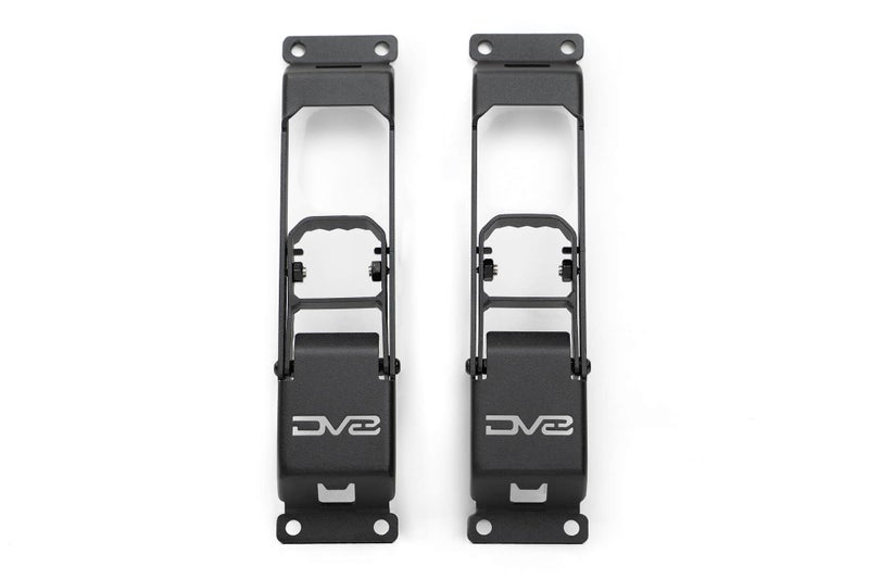 Hinge Mounted Steps for The 20072025 Jeep Wrangler JKJL  20202025 Jeep Gladiator JT  Pair  Quick Roof Access  Door Hinge Mounted  AntiSlip Grip  Folding Design  DV8 Offroad