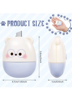 KASTWAVE Identity Protection Roller Stamp 2 in 1 Wide Advanced Roller with Retractable Box Opener Cute Shape Bear Identity Theft Protection Stamp Refillable Ink Private Information Roller 3 Pieces  - Image 2