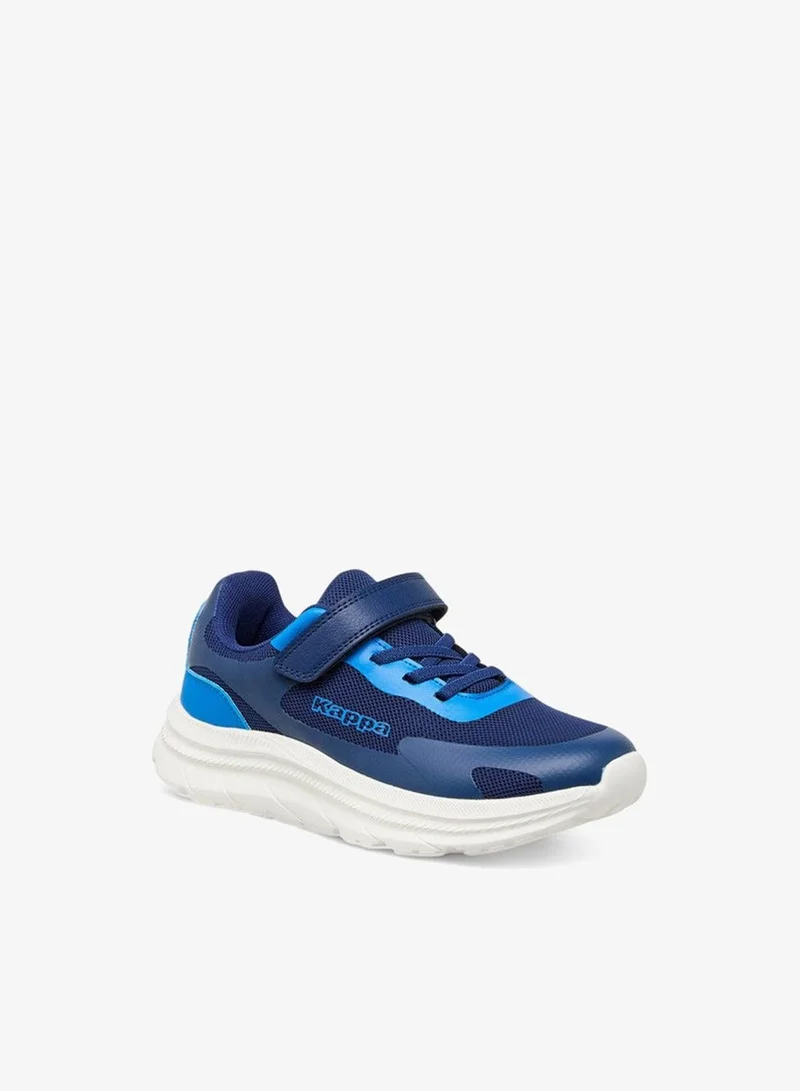 Kappa Boys' Panelled Sports Shoes with Hook and Loop Closure
