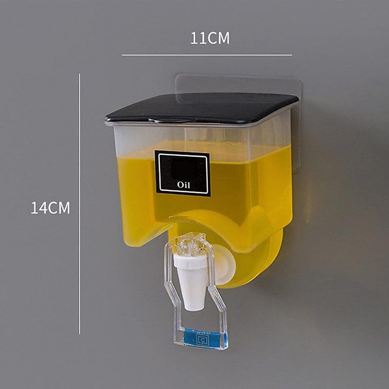 RHYDON Kitchen Organizers Spice Box Oil Wall Hanging Bottle WallMounted Cereal Dispenser LeakProof Seasoning Storage Bottle Liquid Tank - Image 2