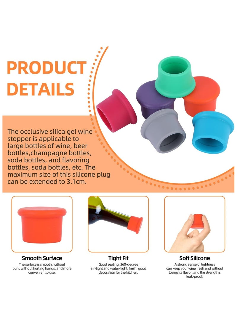 Oasisgalore 6-Pack Silicone Bottle Caps – Reusable Sealing Caps, Replaceable Stoppers, and Giftable Toppers  - Image 2