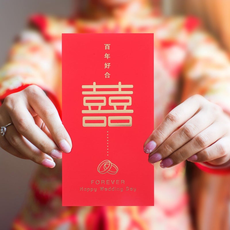 Traditional Chinese Red Envelopes 6pcs Wedding Money Packets With Joy Symbol - Image 5