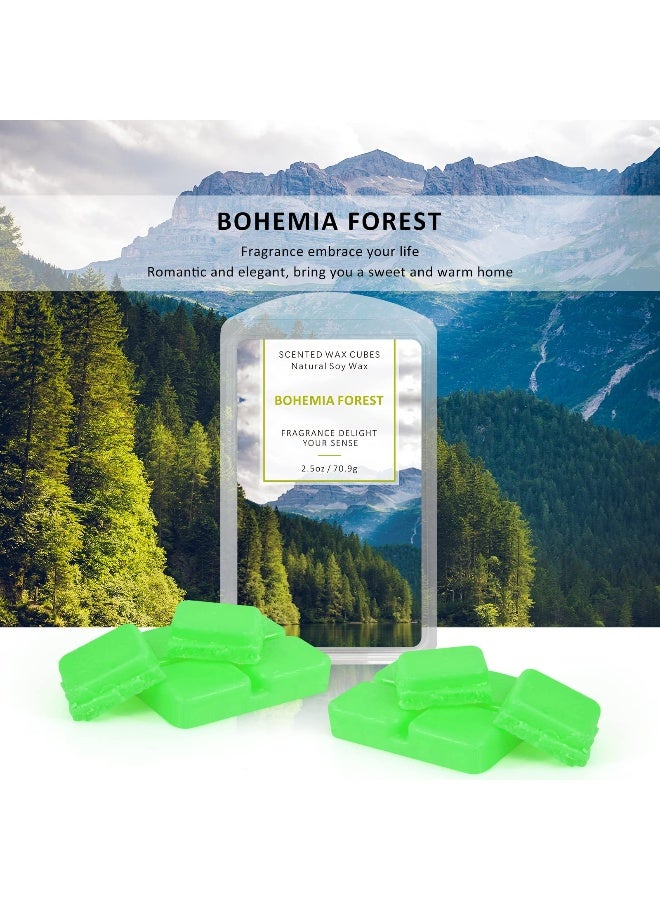 STRN Scented Wax Melts Wax Cubes long Lasting Strong Scent, Soy Wax Cubes for Warmer Jelly Wax Melts Set, Ocean Breeze, Fresh Linen, Bohemia Forest, Summer Wind (4 x 2.5oz) - Image 4
