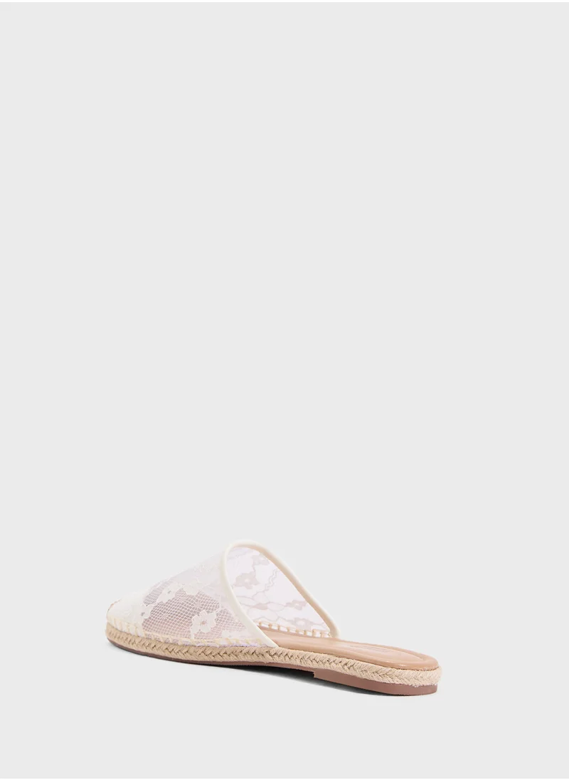 جينجر Slip On Lace Espadrille