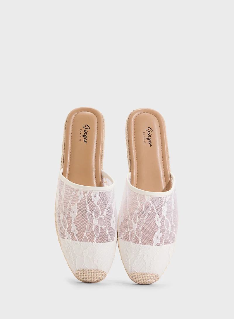 Ginger Slip On Lace Espadrille
