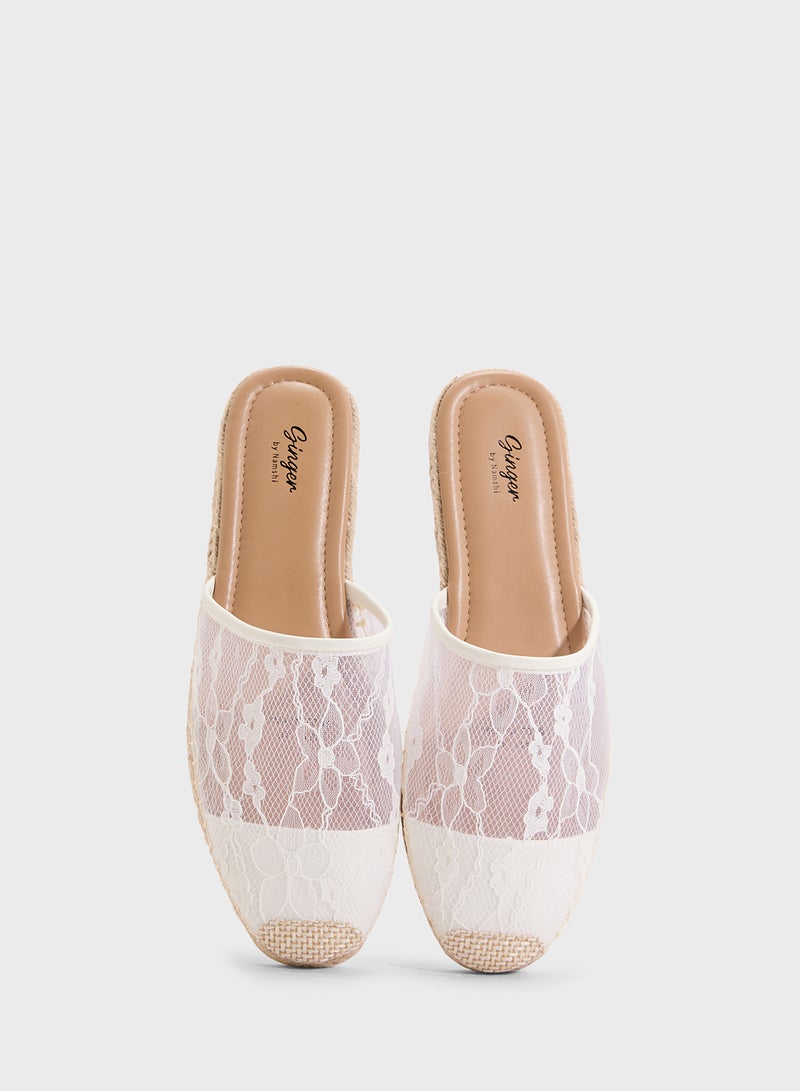 Ginger Slip On Lace Espadrille  - Image 4