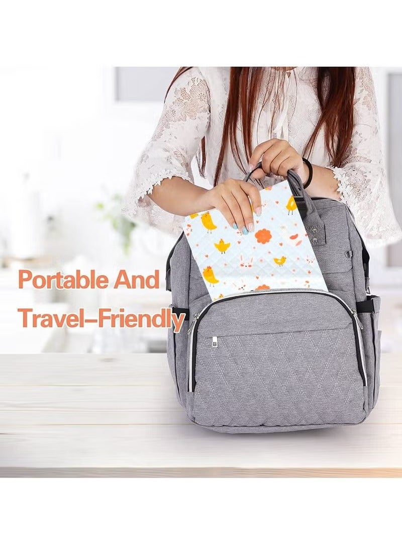 DOOKOO Multifunctional Reusable Soft and Absorbent Portable Waterproof Changing Toddler Baby Change Diaper Changing Liner Bed Pad Play Mat  - Image 4