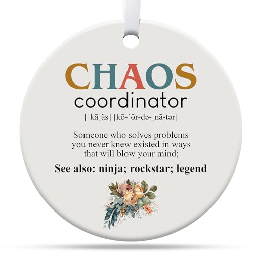 TinhCD Store Funny Christmas Ornaments 2025, Teacher Gifts, Gifts for Coworker, Boss, Husband, Wife, Sister, Ceramic Ornament - Image 1