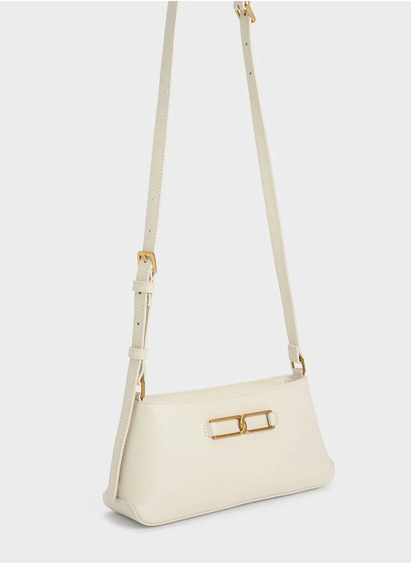 Charles & Keith Gabine Leather Trapeze Shoulder Bag  - Image 3