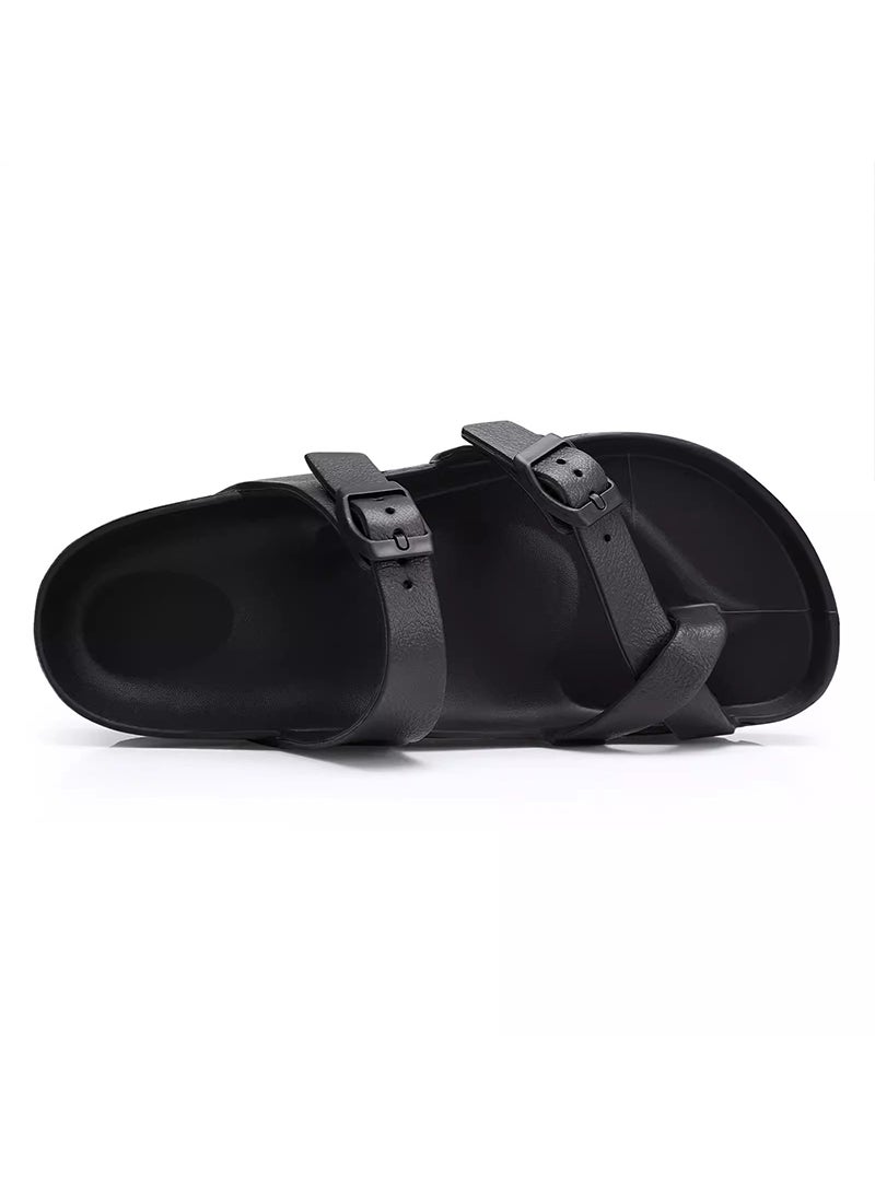 ETG Women's Platform Sandals with Arch Support Comfortable Foam Slides Lightweight Thick Soles | Adjustable Buckle | Ultra Cushion - Image 4