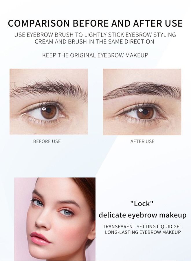 NICEFACE Transparent Eyebrow Styling Liquid,Three-Dimensional Eyebrow Shape Modification,Waterproof And Sweat Resistant,Lasting No Smudging Makeup - Image 4