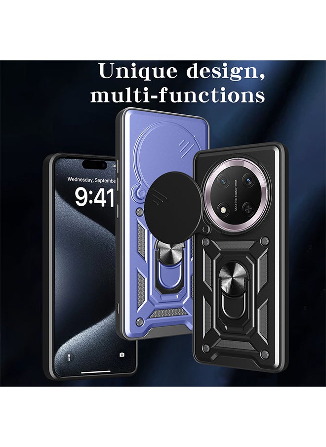 Case for Huawei Honor X9C / Honor Magic 7 Lite with Sliding Camera Cover, Kickstand, PC+TPU Dual-Layer,Red  - Image 2