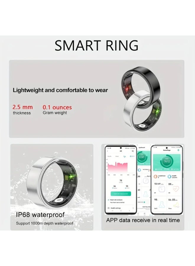 خاتم ذكي ، تتبع النوم ، مراقبة الحركة ، متوافقة مع iPhone و Android ، هدية ذكية ، مناسبة للنساء والرجال - Image 3